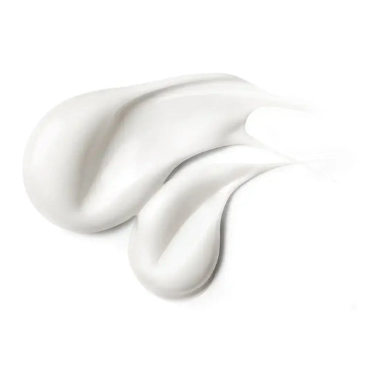 creamy white skincare moisturizer texture on white background