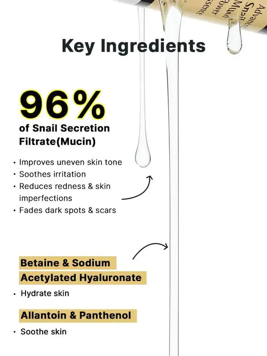 إسنس كوزريكس COSRX Snail Mucin 96% لترميم البشرة - سكين كير كوري