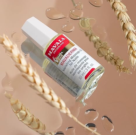 Mavala Mavaderma Nutritive Oil 10ml bottle with clear label and cap, designed for nourishing skin and nails.