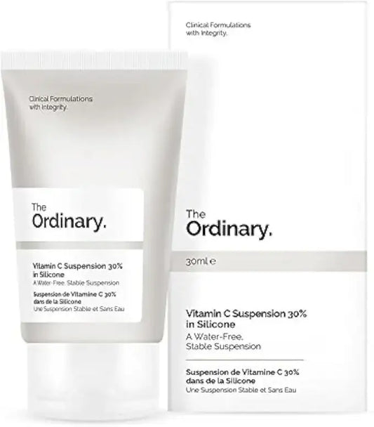 The Ordinary Vitamin C Suspension 30% in Silicone tube and box, skincare product, 30ml