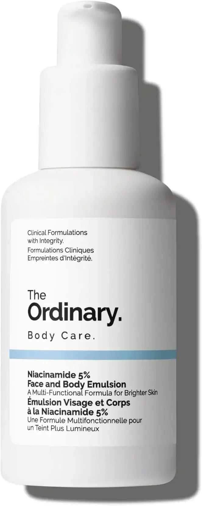 The Ordinary Body Care Niacinamide 5% Face and Body Emulsion bottle for skincare