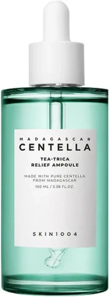 Skin1004 Madagascar Centella Tea-Trica Relief Ampoule serum bottle with dropper