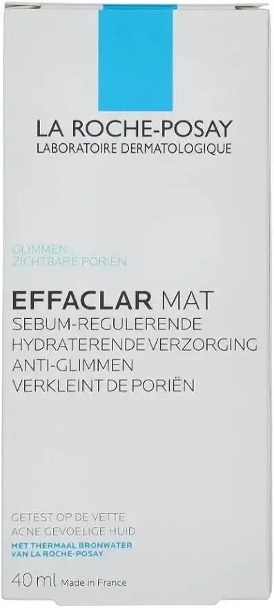 La Roche-Posay Effaclar Mat moisturizer box for oily, acne-prone skin, 40ml