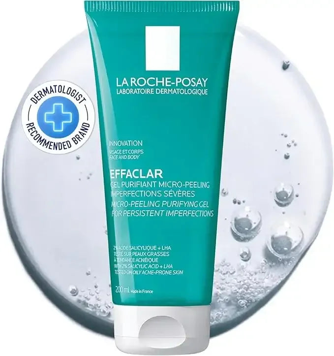 La Roche-Posay Effaclar micro-peeling gel for face and body, acne-prone skin care product