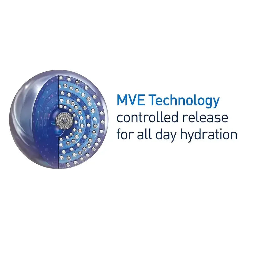 Illustration of MVE Technology sphere with diagram showing controlled release and text for hydration