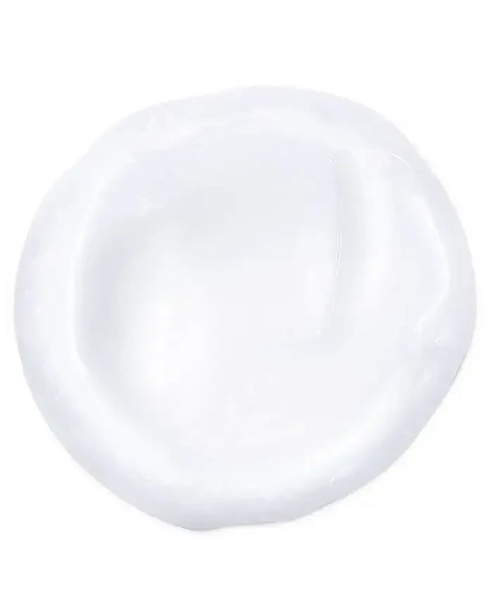 White creamy skincare product texture, moisturizer or face cream smear on white background