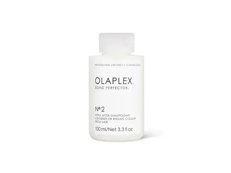 Olaplex No. 2 Bond Perfector hair treatment 100ml bottle on white background