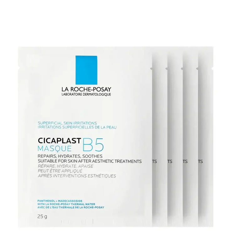 La Roche-Posay Cicaplast B5 facial sheet masks for soothing and hydrating skin