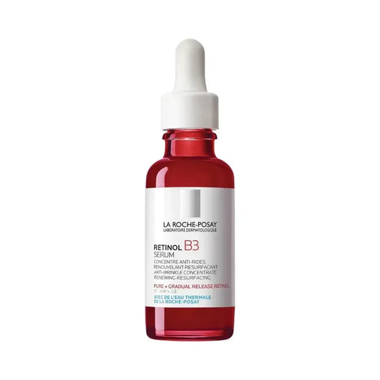 La Roche-Posay Retinol B3 Serum red bottle with white dropper for anti-aging skincare