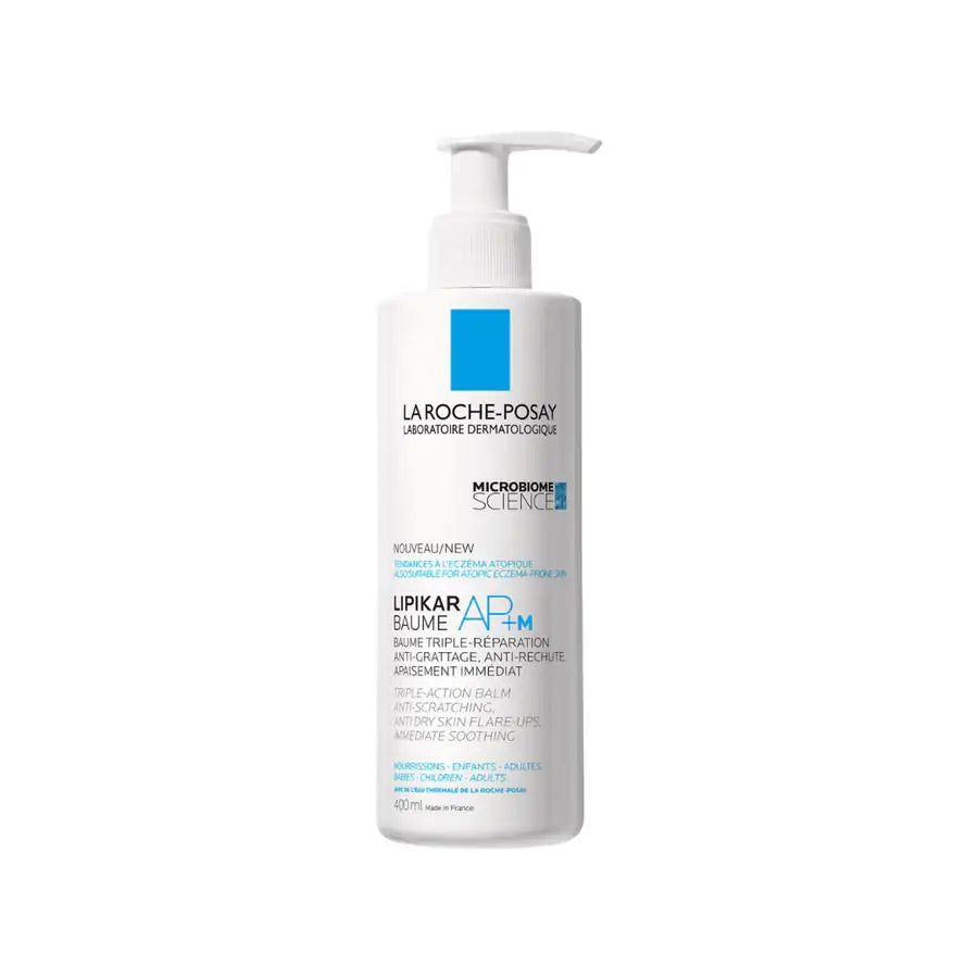 La Roche-Posay Lipikar AP+M triple-action balm with pump for dry, sensitive skin, 400ml