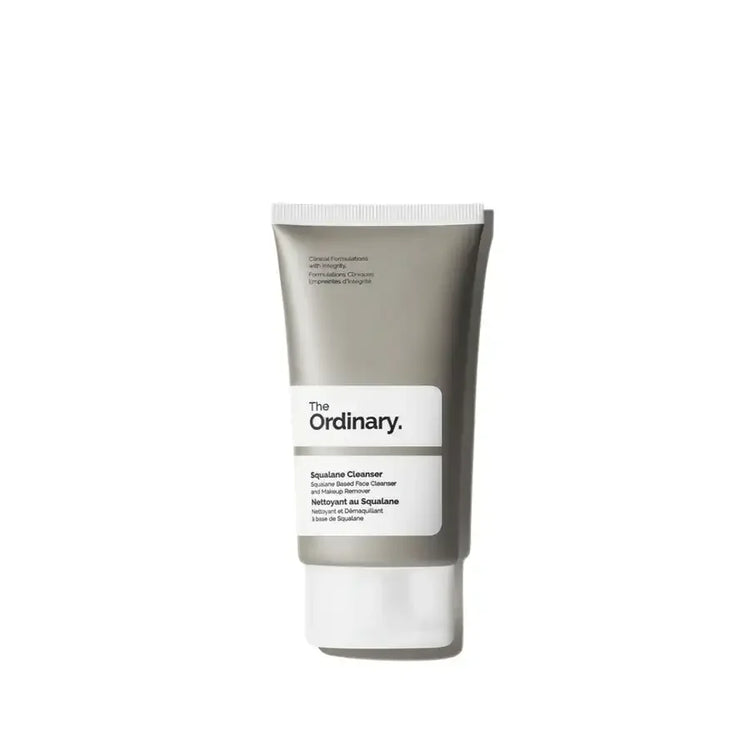 The Ordinary Squalane Cleanser tube, hydrating face wash for skincare routine