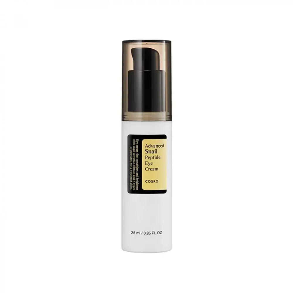 COSRX Advanced Snail Peptide Eye Cream 25ml with pump, Korean skincare product on white background