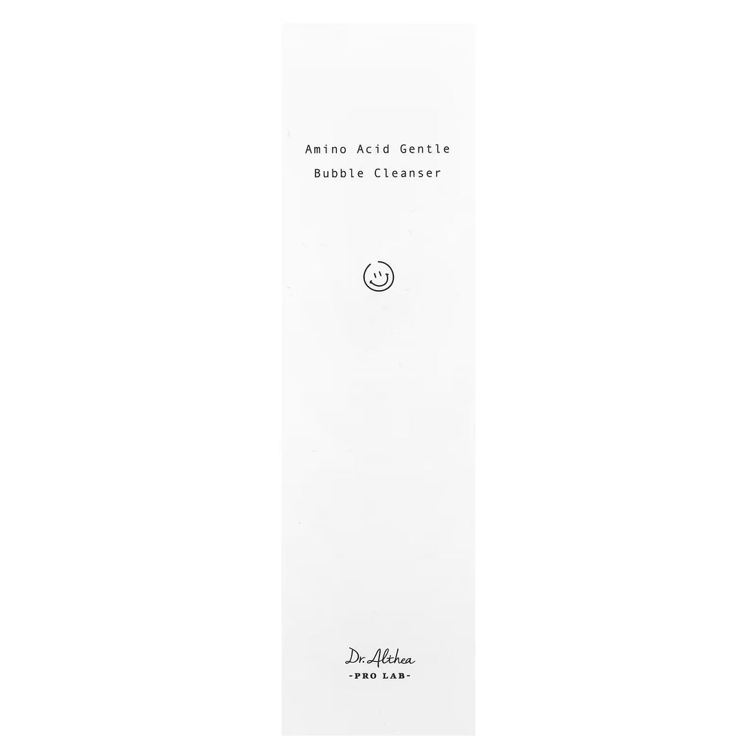 Amino acid gentle bubble cleanser minimalist white product packaging