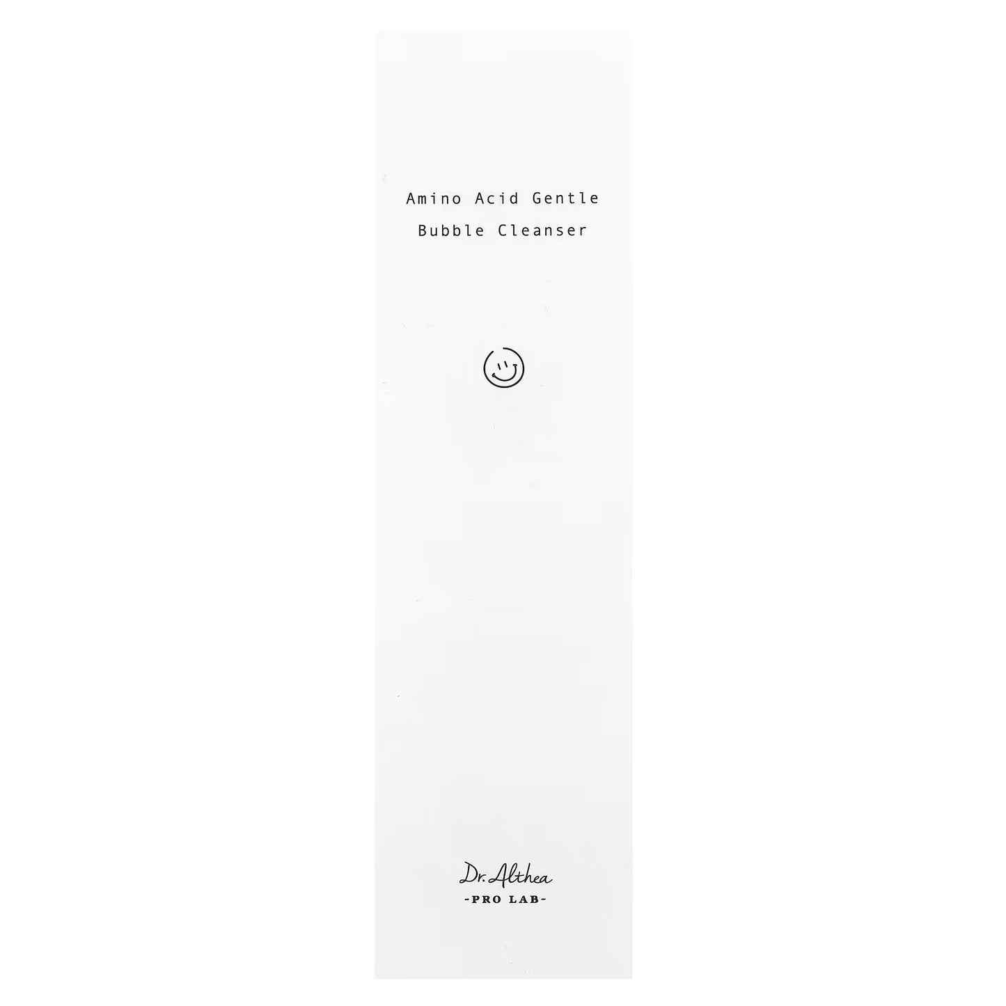 Amino acid gentle bubble cleanser minimalist white product packaging