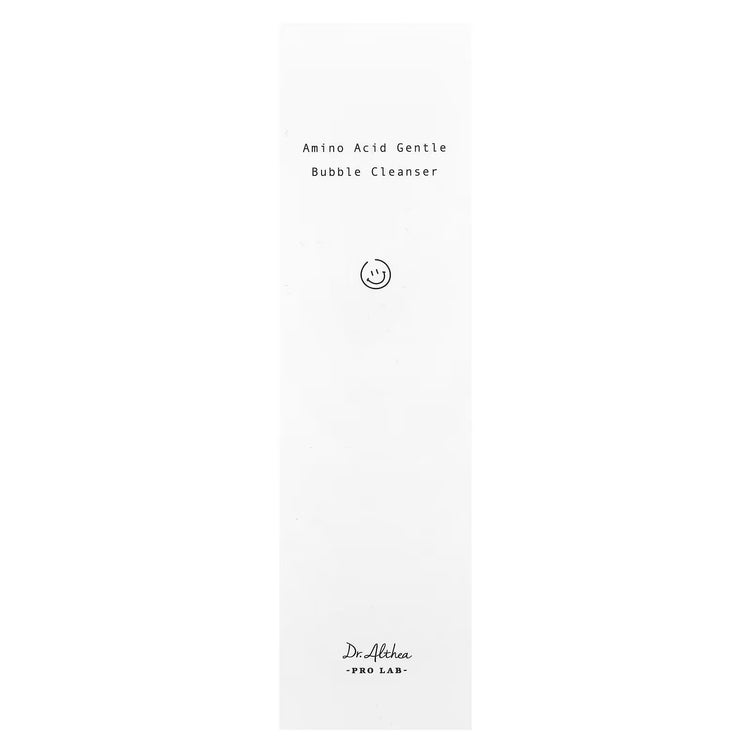 Amino acid gentle bubble cleanser minimalist white product packaging
