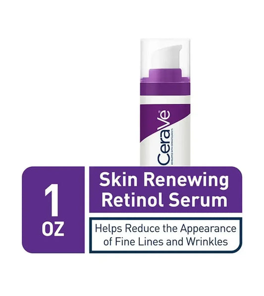 CeraVe Skin Renewing Retinol Serum 1oz bottle for fine lines and wrinkle reduction