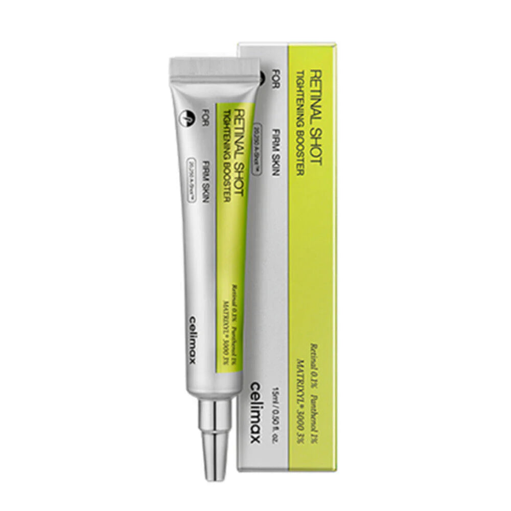 Celimax Retinal Shot Tightening Booster with packaging on a white background
