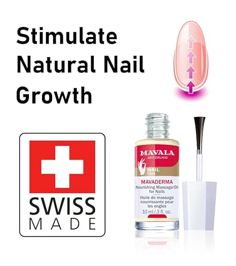Mavala Mavaderma Nutritive Oil 10ml bottle with a white cap and clear label, designed for nourishing skin and nails.