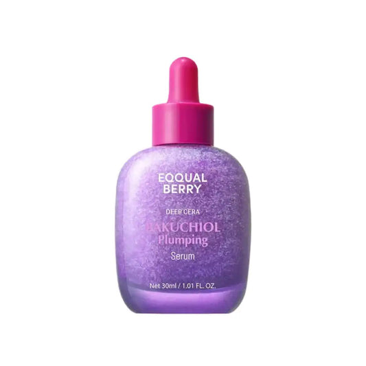 Purple serum bottle with pink dropper on a light purple background